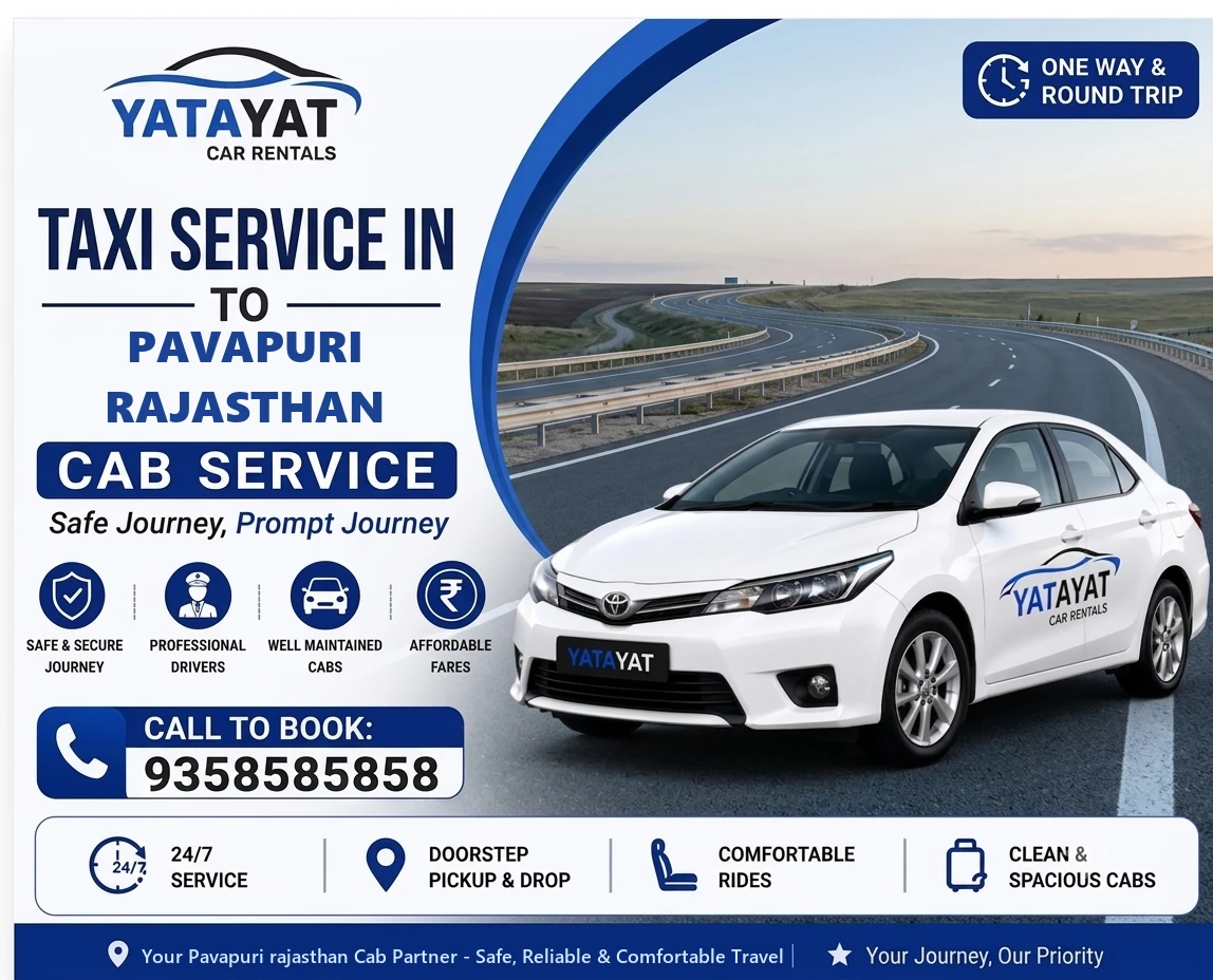 Taxi Services Yatayat From Pavapuri rajasthan